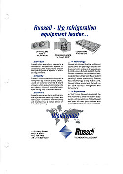 The Refrigeration Equipment Leader Ad 1983