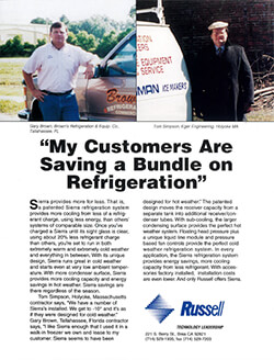 “My Customers are Saving A Bundle” Sierra Refrigeration Systems Ad 1998