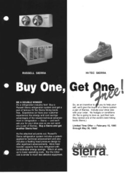 Sierra Product launch promotion flyer 1995