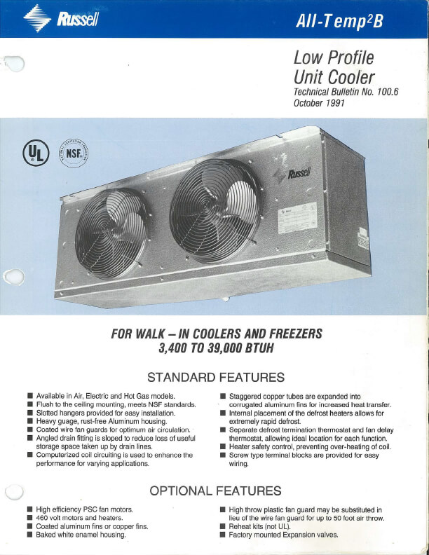 All-Temp2B Unit Cooler 1991