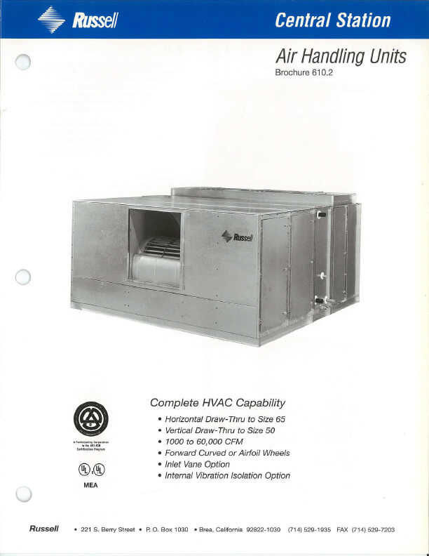 Central Station Air Handling Units 1993