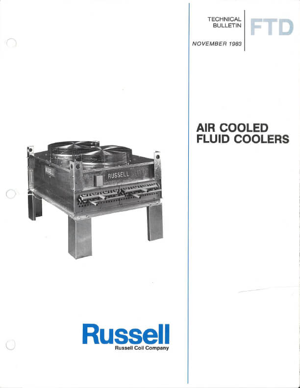 FTD Air Cooled Fluid Coolers 1983