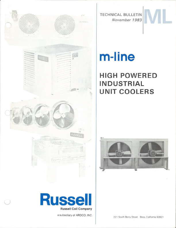 M-Line Unit Coolers 1983