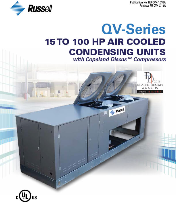 QV-Series 15 to 100 HP Air Cooled Condensing Units 2018 DDA Award