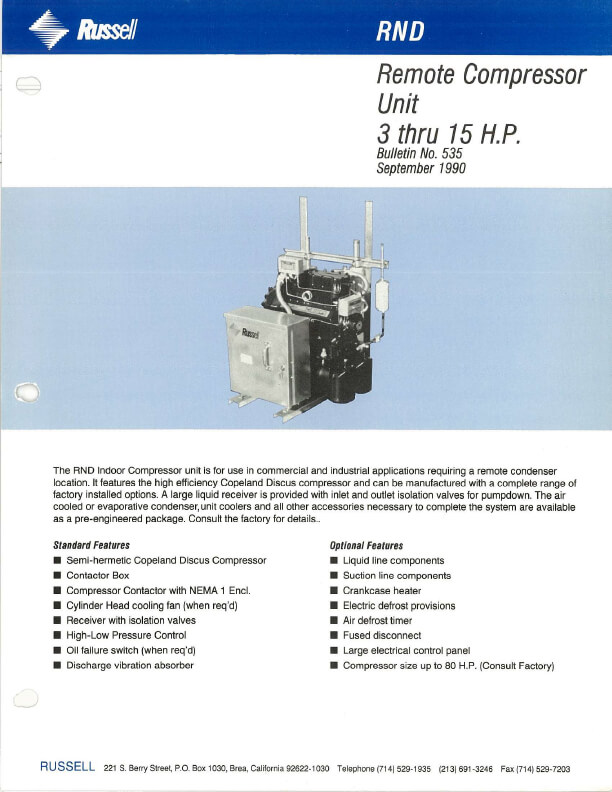 RND Remote Compressor 1990