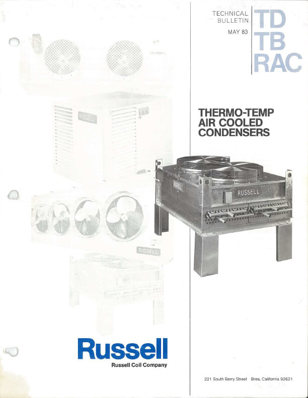 Thermo-Temp Air Cooled Condenser 1983